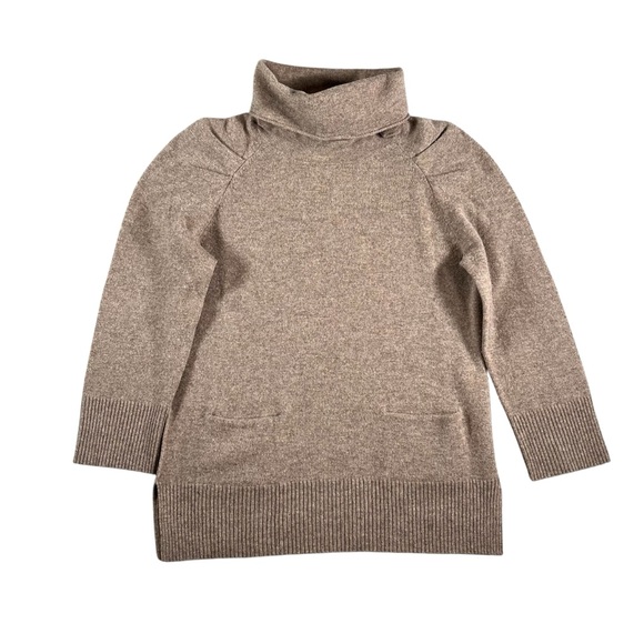 See by Chloé Women's Wool/Cashmere Brown Turtleneck 3/4‎ Sleeve Sweater Size 8 - Picture 1 of 11